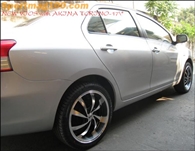 สเปคAkina Torino ขอบลึกๆ ขนาด7-17นิ้ว ET42 ใส่เข้าไปเถอะครับ กับNew Vios ไม่มีติด