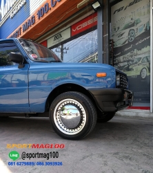 ยาง 195/50R15 สูงใกล้เคียงยางเดิม รัดกับล้อ 6.5 มีแก้มหน่อยๆ แจ่มแบบนี้เลย