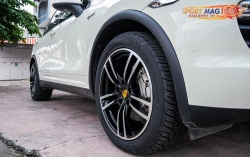 ล้อแม็ก: Porsche5628 5/130 สีดำหน้าเงา F20x9 et48 ,R20x9 et55 ยาง: YOKOHAMA Parada Spec-x 275/45R20 