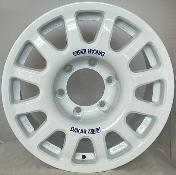 ล้อแม็ก ล้อแม็กใหม่ DAKAR 6รู139 ET10 สีขาว 8-16นิ้ว(สำหรับกระบะไม่เน้นยื่นและรถตู้) 