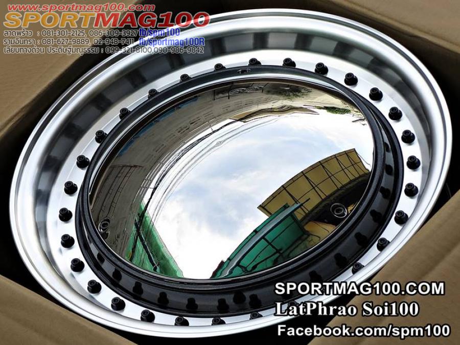 ล้อแม็ก  ล้อแม็กใหม่ RET Rew024 4รู100 ET35 ขอบเงาหมุดดำ สำหรับ BMW E30 7.5-17นิ้ว 