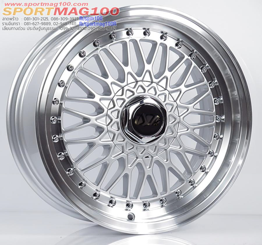 ล้อแม็ก ล้อแม็กใหม่ลาย BBS RS 4รู100/114 ET35 สีเงินขอบเงา 7-15นิ้ว
