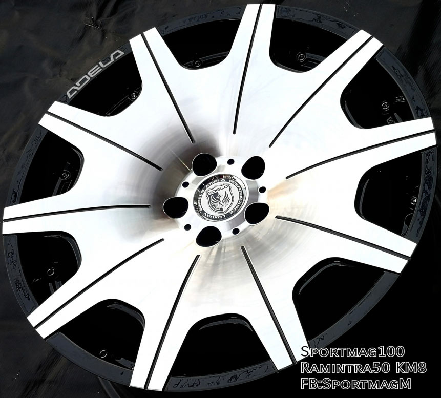 ล้อแม็ก  เฮียสั่งลด แม็กซ์ใหม่หรู ADELA AH007 5รู112 ดำหน้าเงา F8.5 R9.5-20นิ้ว 