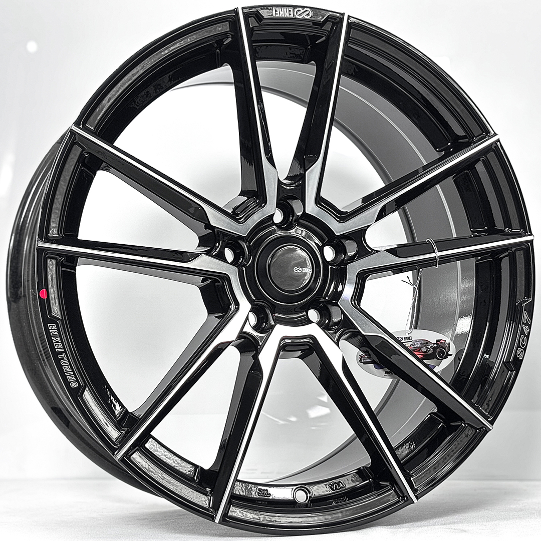 ล้อแม็ก ล้อแม็กซ์ใหม่ Enkei SC47 5รู114 ET40 ดำหน้าเงา 8.5-18นิ้ว