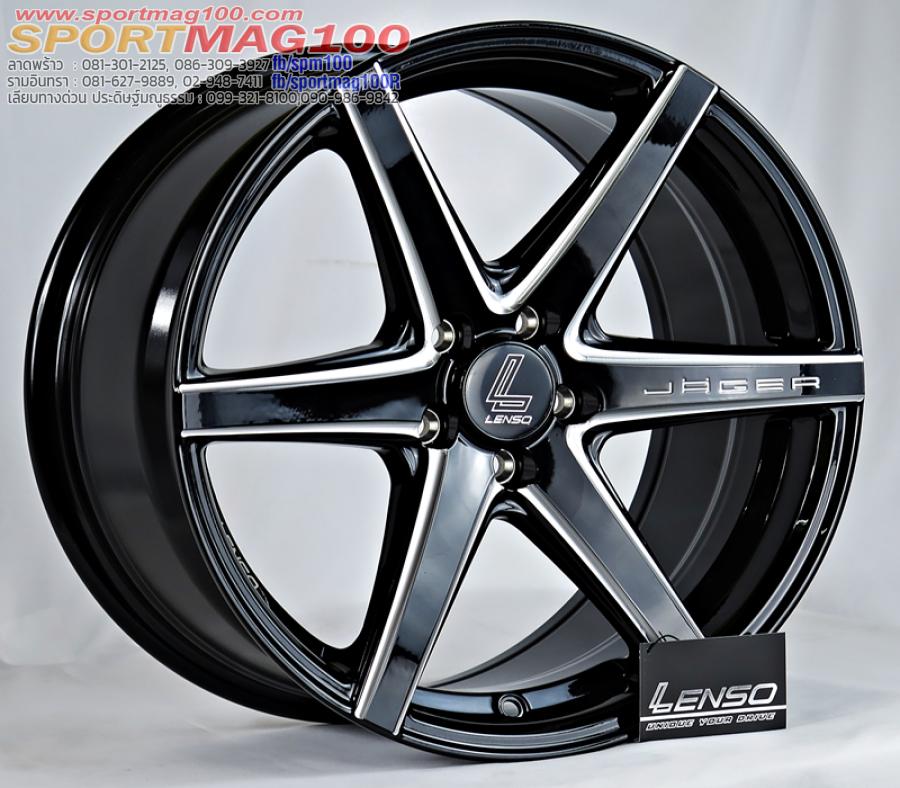 ล้อแม็ก  ล้อแม็กใหม่ Lenso JAC Jager Craft 5รู100 ดำเงามิลลิ่งก้าน สำหรับ Volk Beetle 7.5-17นิ้ว 