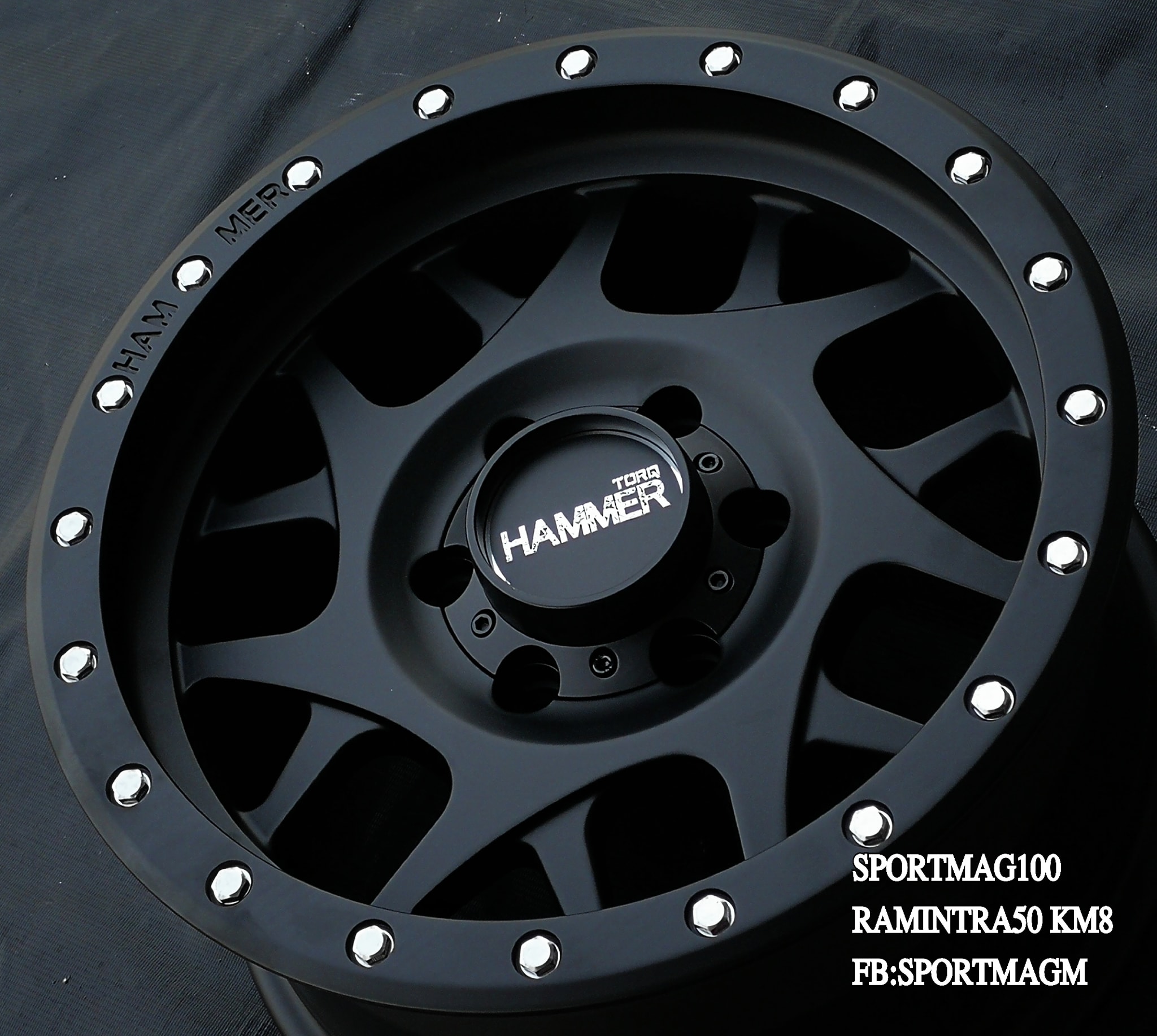 ล้อแม็ก แม็กซ์ใหม่ Hammer HM3 6รู139 ET20 ดำด้าน 8.5-17นิ้ว