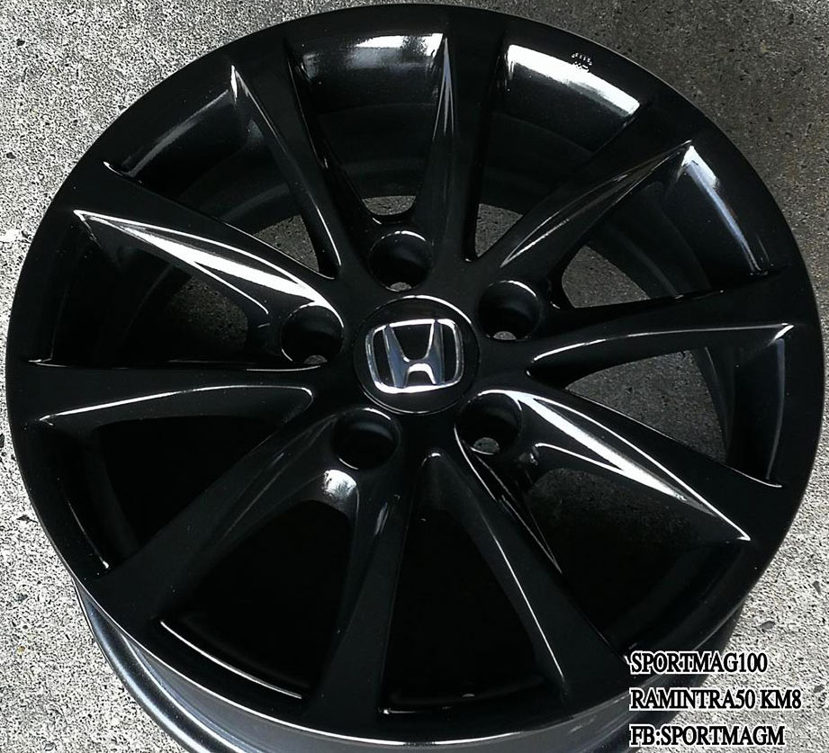 แม็กซ์มือสอง New Civic 5รู114 ET45 รมดำ 7-16นิ้ว ล้อแม็ก แม็กซ์มือสอง New Civic 5รู114 ET45 รมดำ 7-16นิ้ว
