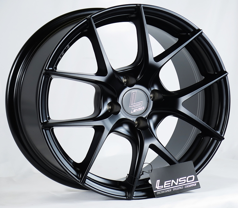 ล้อแม็ก ล้อแม็กใหม่ Lenso JagerDyna JAD 4รู100 ET35 ดำด้าน 7-16นิ้ว 