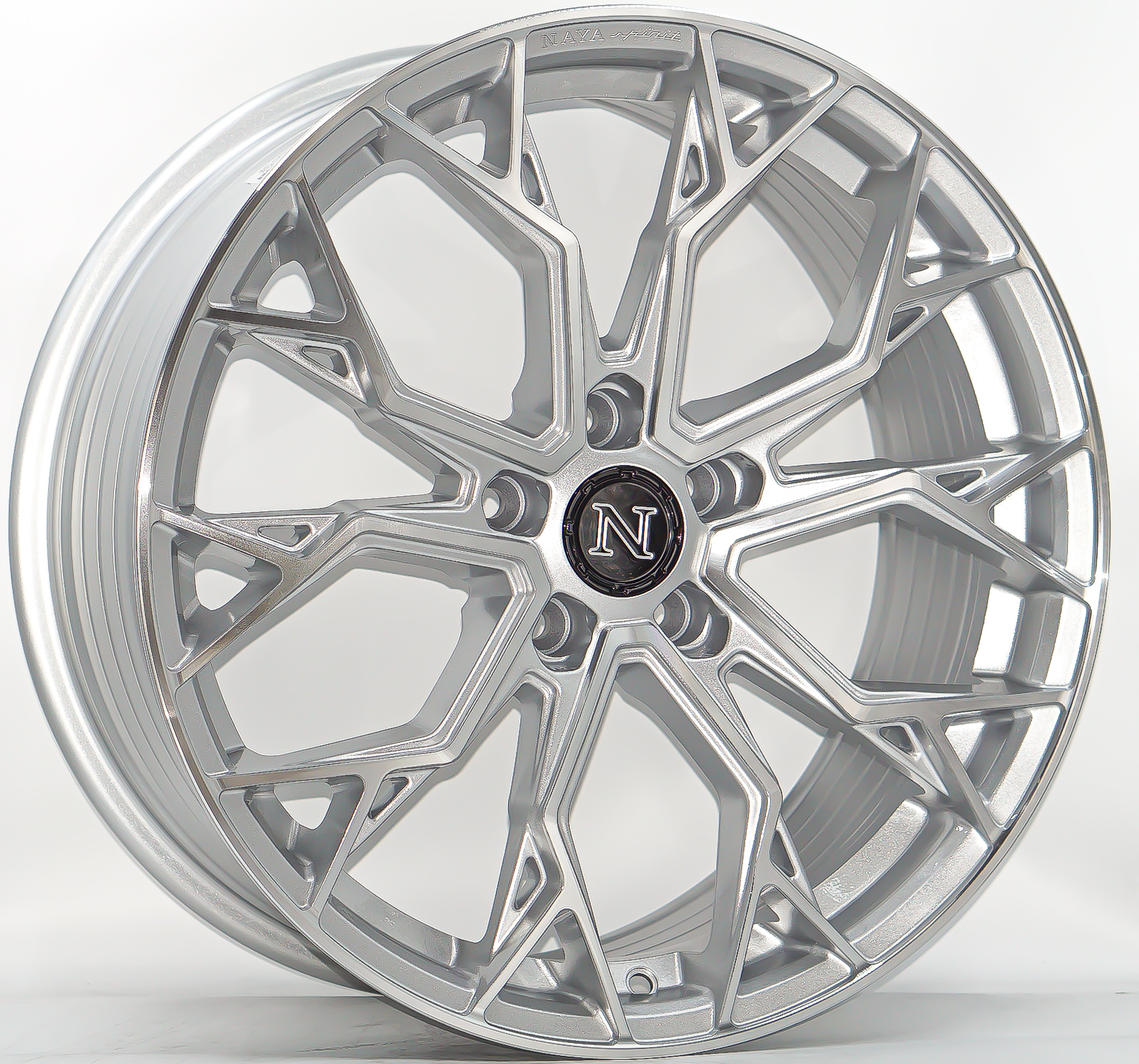 ล้อแม็กเบา NAYA Alpha3 5รู108 ET38 ซิลเวอร์หน้าเงา กว้าง8 ขอบ18นิ้ว 