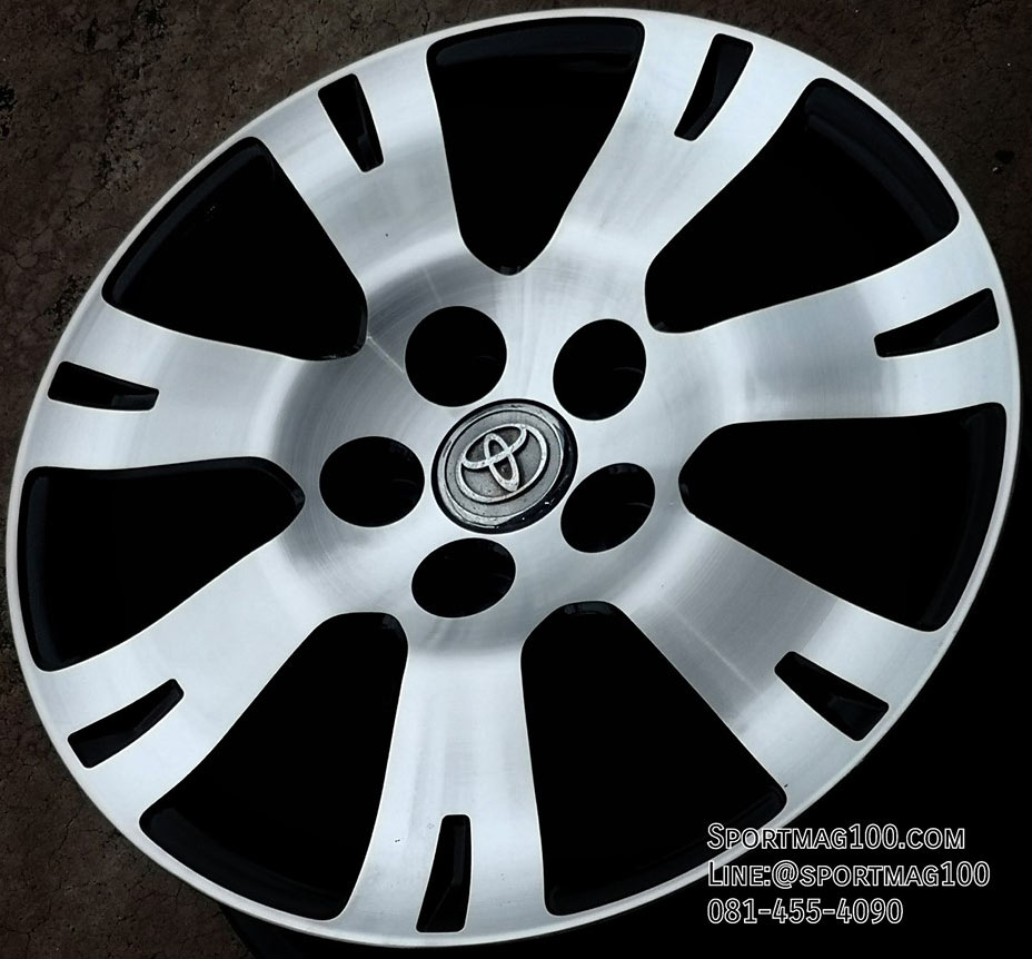 ล้อแม็กซ์มือสองแท้ Toyota Alphard 5รู114 ดำหน้าเงา 6.5-16นิ้ว(รามอินทรา) ล้อแม็ก ล้อแม็กซ์มือสองแท้ Toyota Alphard 5รู114 ดำหน้าเงา 6.5-16นิ้ว(รามอินทรา)