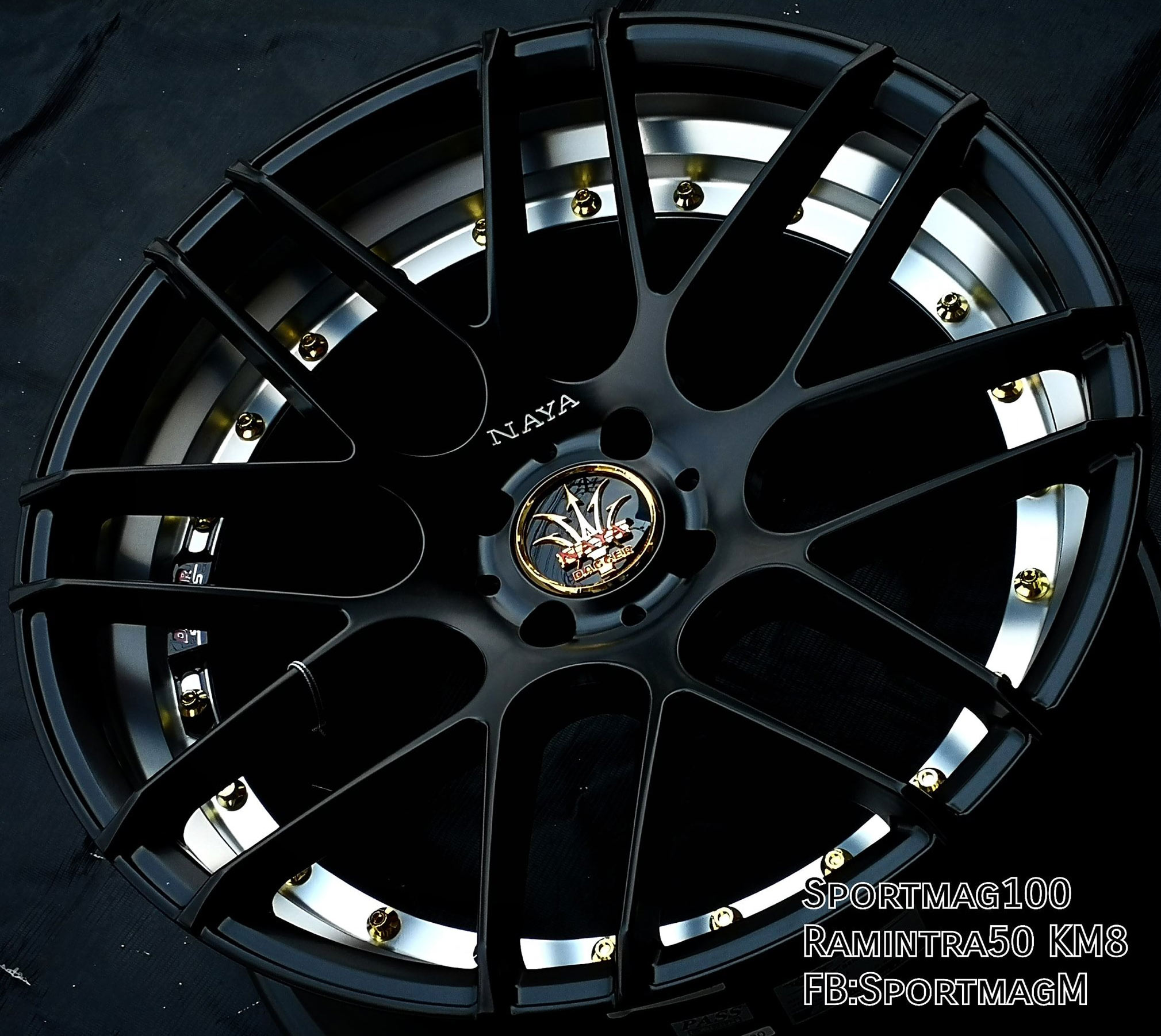 ล้อแม็ก ล้อแม็กใหม่ NAYA Dagger Berano 4รู100 ET40 ดำด้านอันเดอร์คัต F8 R9-18นิ้ว 