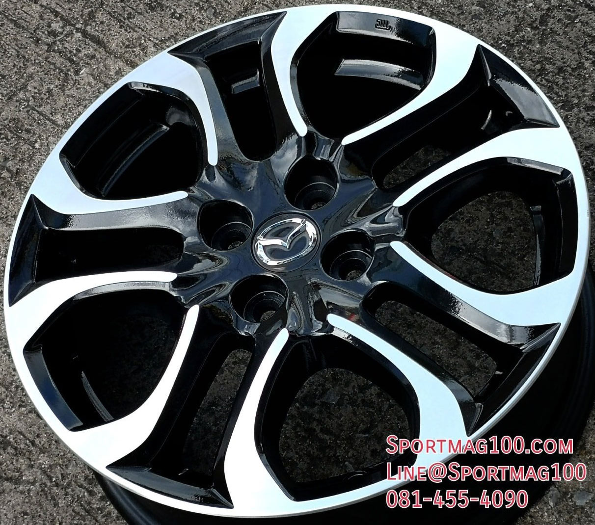 ล้อแม็ก  แม็กซ์มือสอง New Mazda2 4รู100 โมดิฟายดำหน้าเงา 16นิ้ว(รามอินทรา) 