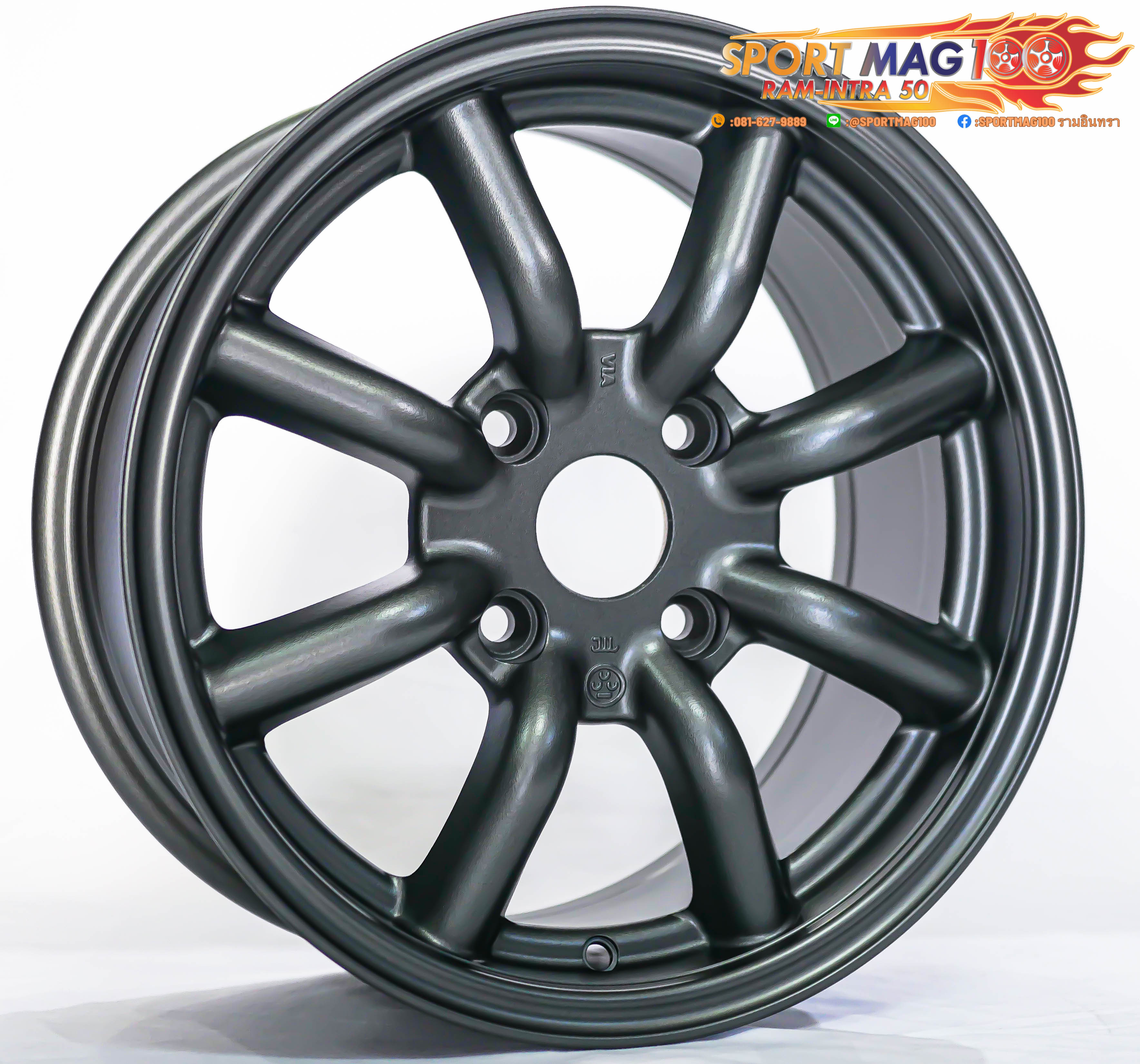 ล้อแม็ก ล้อแม็กใหม่ Watanabe 4รู114 ET35 สีเทา 7-15นิ้ว(cb73)