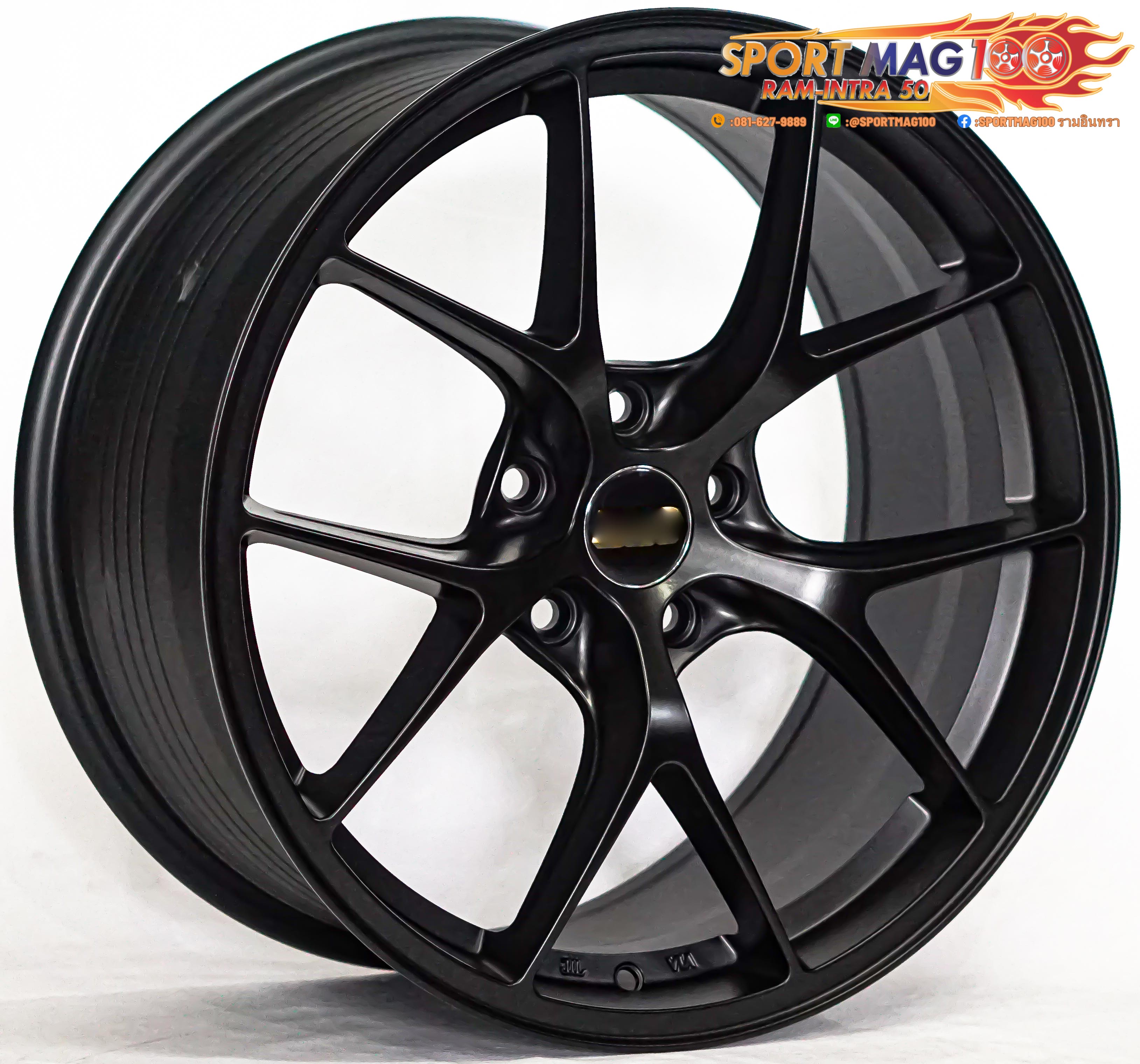 ล้อแม็ก ล้อแม็กใหม่เบา FlowForming RID 5รู112/114 ET35 สีดำด้าน 8.5-18นิ้ว 