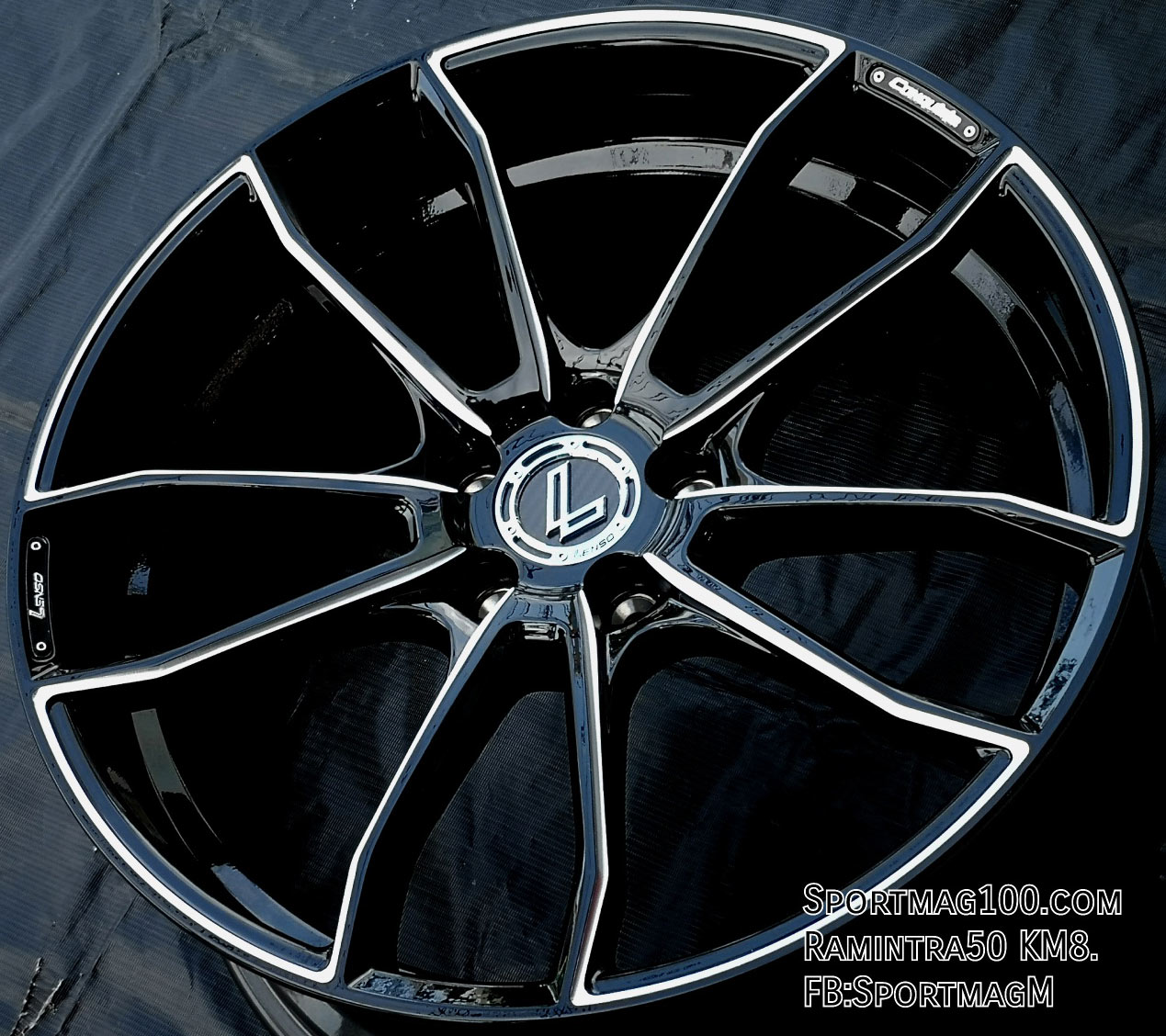 ล้อแม็ก  แม็กซ์ใหม่พรีเมียม Lenso Conquista Enzo 5รู114 ET45 ดำมิลลิ่ง 9-20นิ้ว 
