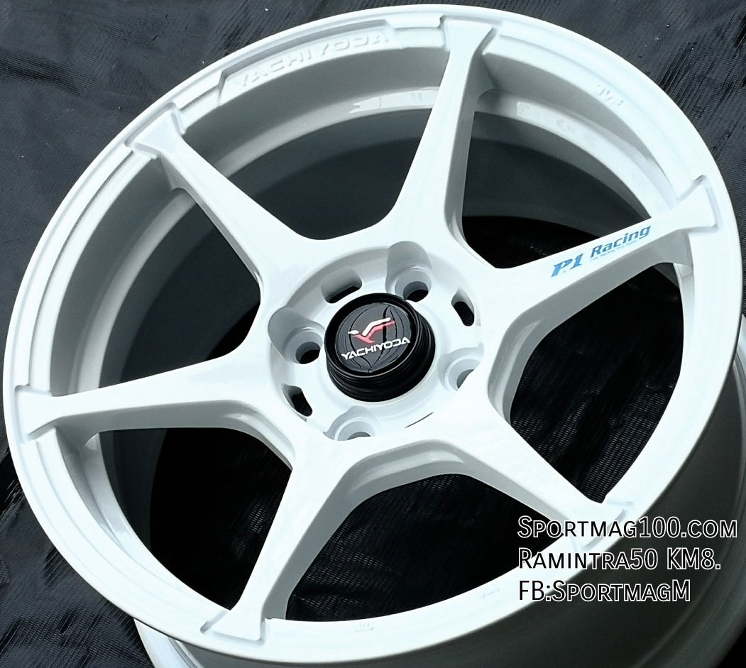 ล้อแม็ก ล้อแม็กใหม่เบา FlowForming Yachiyoda SX9 P1 4รู100 สีขาว 7-15นิ้ว 