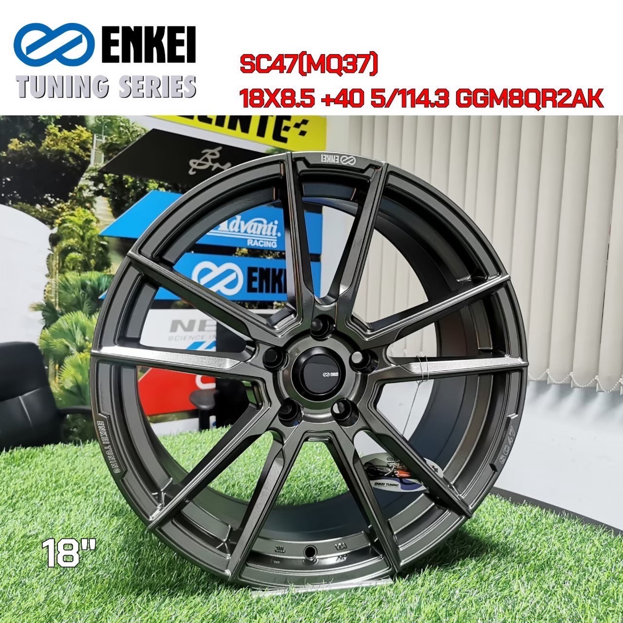 ล้อแม็ก ล้อแม็กใหม่ ENKEI SC47 5รู114 ET40 สีเทา 8.5-18นิ้ว