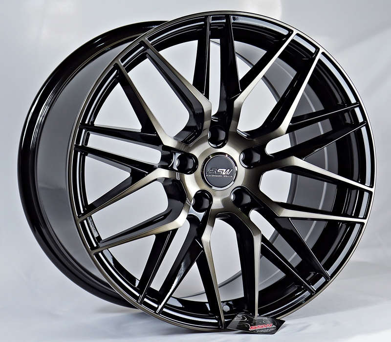 ล้อแม็ก ล้อแม็กใหม่ SSW Vorsteiner348 5รู100 ดำแลคชา 8.5-18นิ้ว