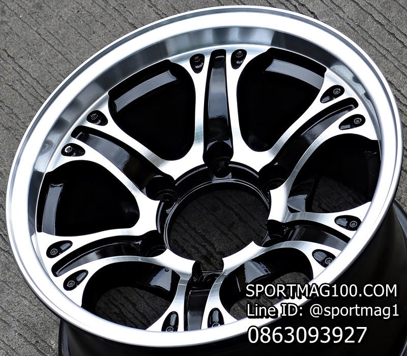 ล้อแม็ก ล้อแม็กมือสอง JRD 6รู139 ดำหน้าเงา 7.5-15นิ้ว(ลาดพร้าว)