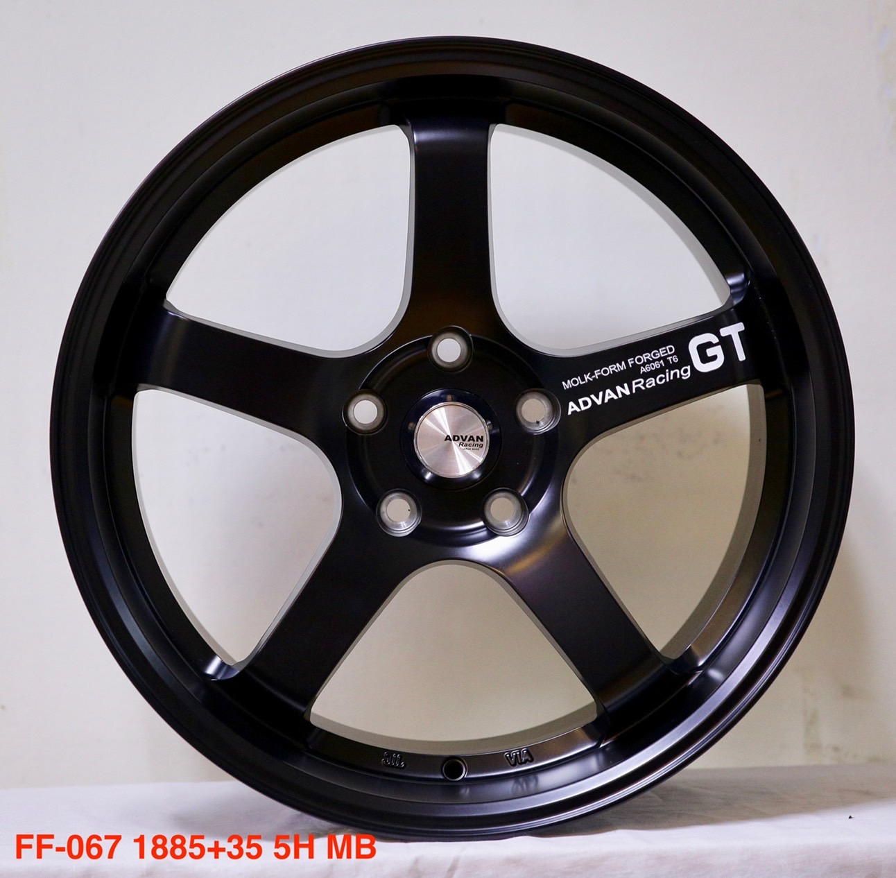 ล้อแม็ก ล้อแม็กใหม่ FlowForming Advan FF067 5รู114 ET35 ดำด้าน 8.5-18นิ้ว 