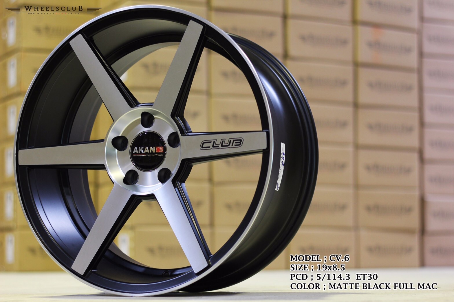 ล้อแม็กใหม่ Club CV6 5รู114 ET30 ดำหน้าเงาเครียร์ 8.5-19นิ้ว ล้อแม็ก ล้อแม็กใหม่ Club CV6 5รู114 ET30 ดำหน้าเงาเครียร์ 8.5-19นิ้ว