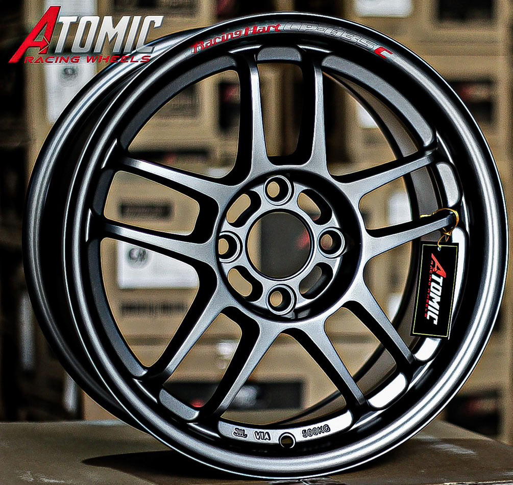 ล้อแม็กใหม่ Atomic Racing Hart 4รู100 ET35 กันด้าน 7-15นิ้ว ล้อแม็ก ล้อแม็กใหม่ Atomic Racing Hart 4รู100 ET35 กันด้าน 7-15นิ้ว