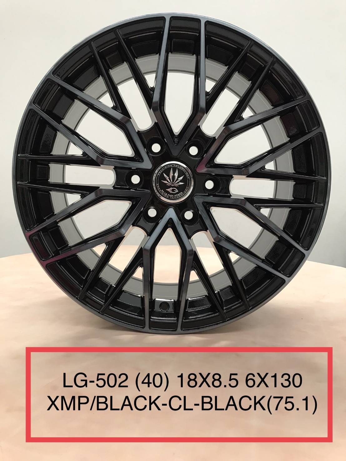 ล้อแม็กใหม่ LG 502 6รู130 ET40 ดำหน้าเงาแลคดำ 8.5-18นิ้ว ล้อแม็ก ล้อแม็กใหม่ LG 502 6รู130 ET40 ดำหน้าเงาแลคดำ 8.5-18นิ้ว