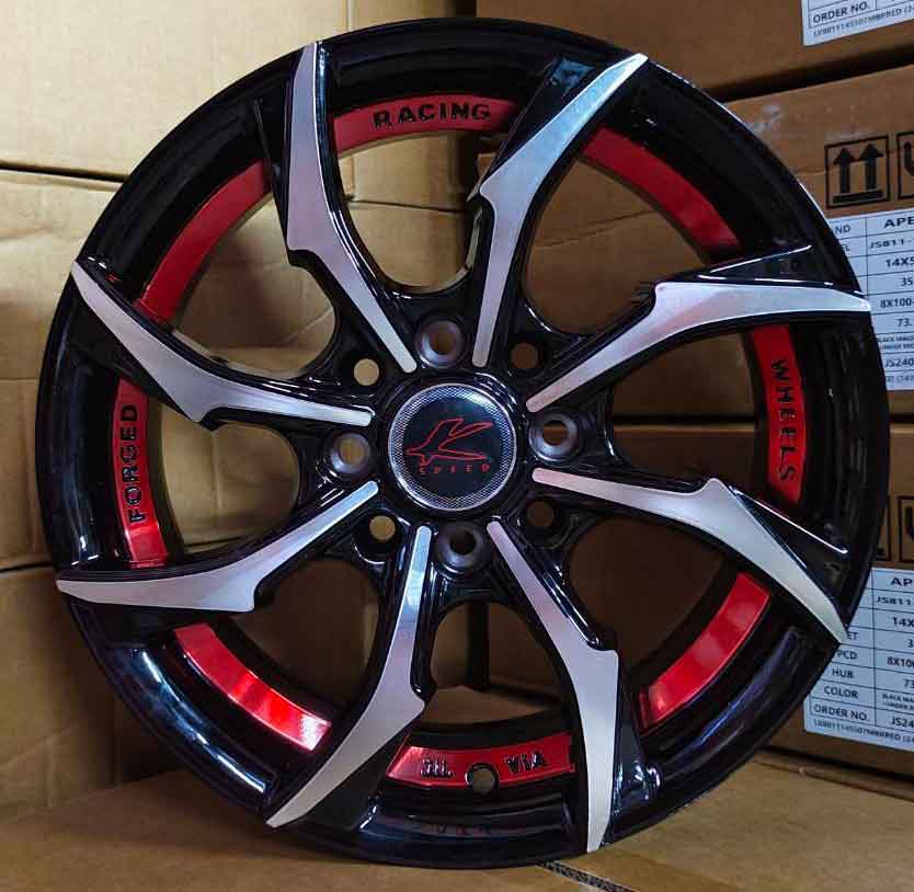 ล้อแม็กใหม่ Kspeed Twister 4รู100/110 ET35 ดำหน้าเงาคัตแดง 5.5-14นิ้ว ล้อแม็ก ล้อแม็กใหม่ Kspeed Twister 4รู100/110 ET35 ดำหน้าเงาคัตแดง 5.5-14นิ้ว