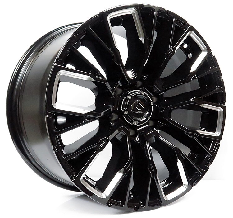 ล้อแม็ก ล้อแม็กใหม่แท้ USA Fuel REBAR D849 6รู139 ET20 ดำเงามิลลิ่ง 9-20นิ้ว