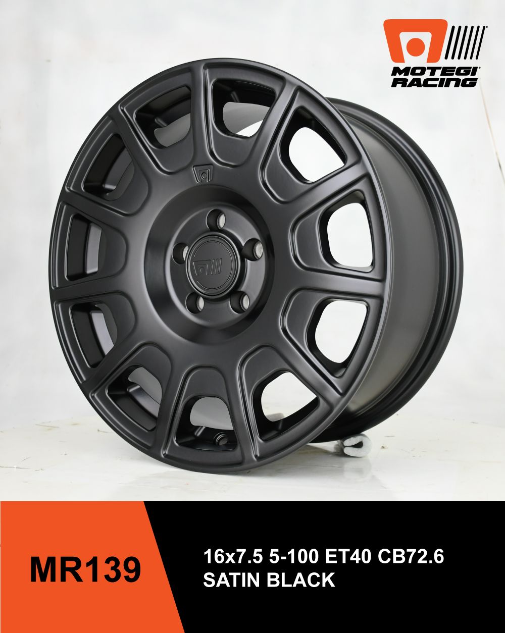 ล้อแม็ก ล้อแม็กใหม่ Motegi Racing MR139 5รู100 ET40 กันด้าน 7.5-16นิ้ว