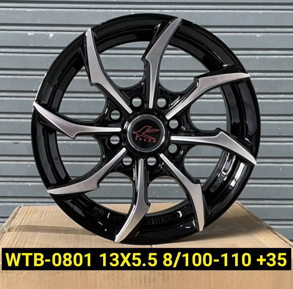 ล้อแม็ก ล้อแม็กใหม่ Kspeed WTB-0801 4รู100/110 ET35 ดำหน้าเงา 5.5-13นิ้ว