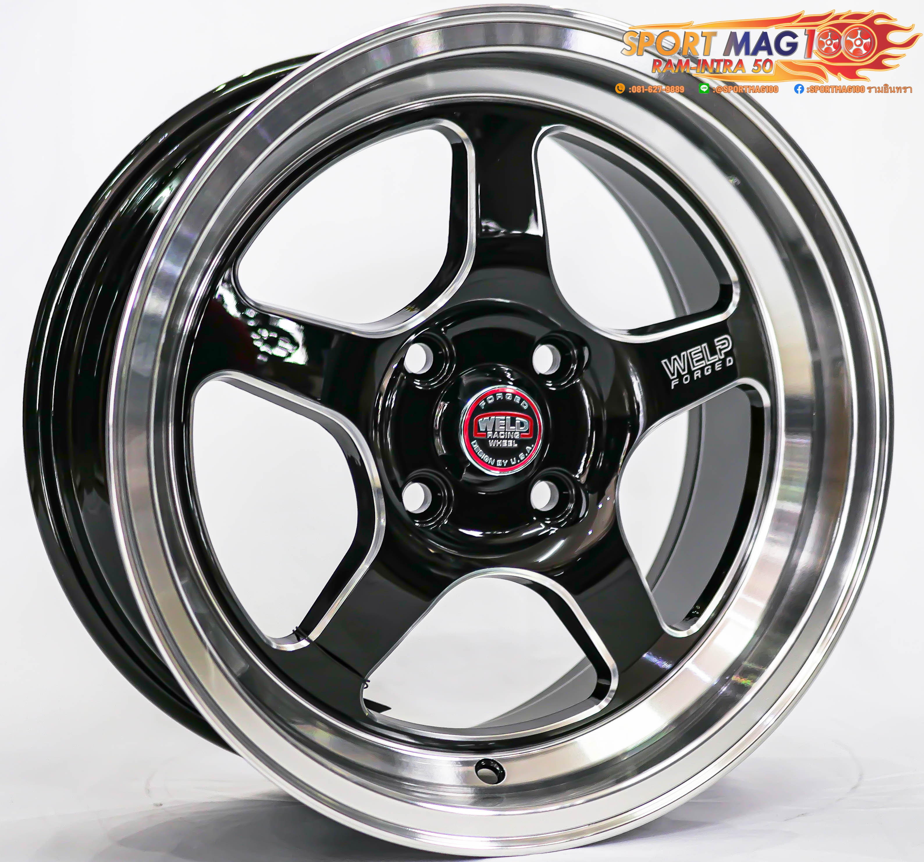 ล้อแม็กใหม่ HF238 Weld 4รู100 ET30 ดำมิลลิ่ง 7-15นิ้ว ล้อแม็ก ล้อแม็กใหม่ HF238 Weld 4รู100 ET30 ดำมิลลิ่ง 7-15นิ้ว