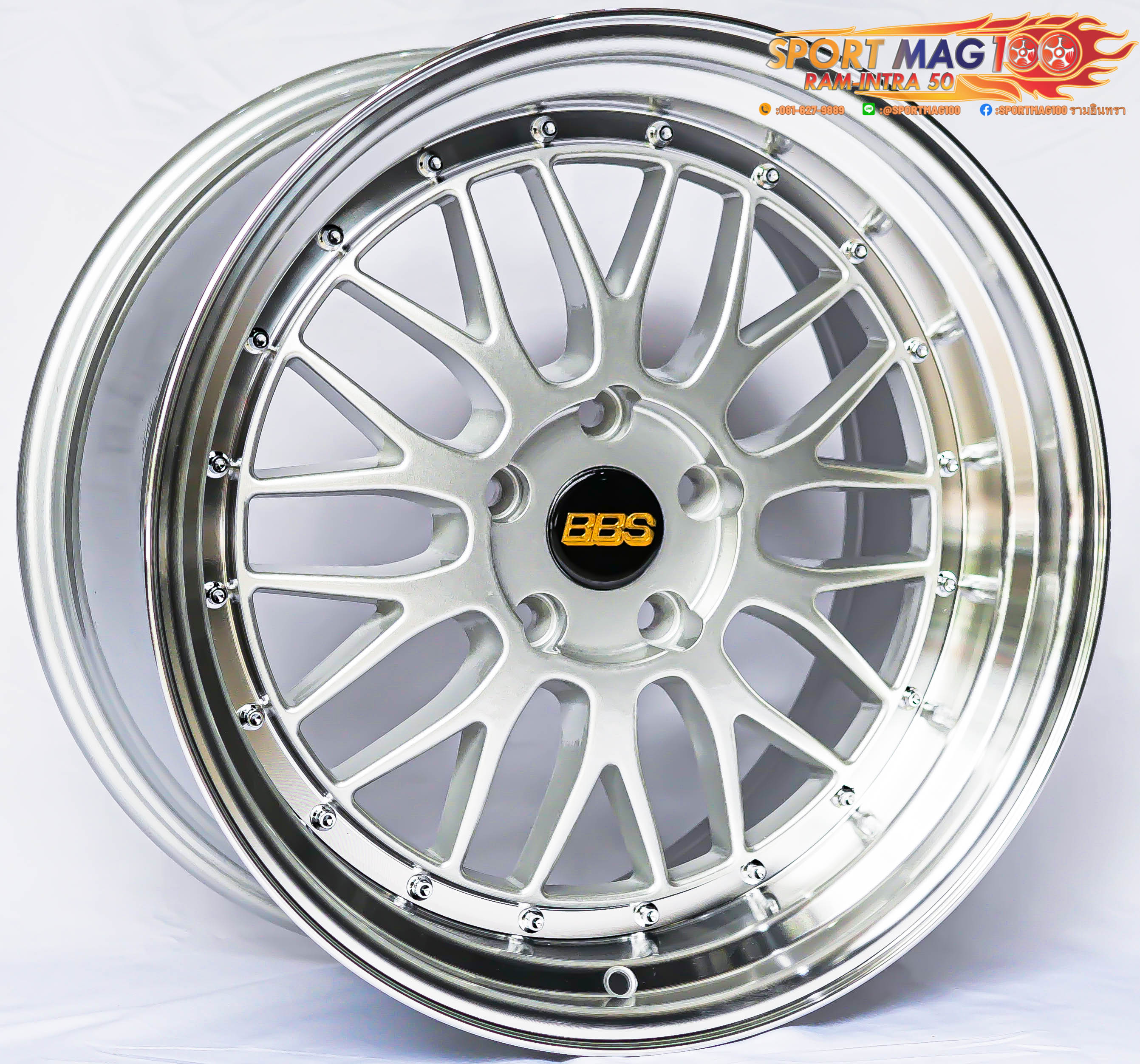 ล้อแม็กใหม่ลาย BBS LMR 5รู114/112 ET33-35 ซิลเวอร์ขอบกระจก F8.5 R9.5-18นิ้ว ล้อแม็ก ล้อแม็กใหม่ลาย BBS LMR 5รู114/112 ET33-35 ซิลเวอร์ขอบกระจก F8.5 R9.5-18นิ้ว