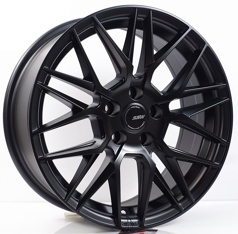 ล้อแม็ก ล้อแม็กใหม่ SSW Vorsteiner S348 5รู114 ET35 ดำด้าน 7-16นิ้ว