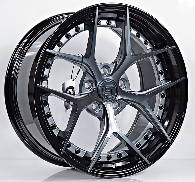 ล้อแม็ก ล้อแม็กแท้2ชิ้น G-Forged GF03 5รู114 สีBrusSilverGlossblack F8.5 R9.5-18นิ้ว