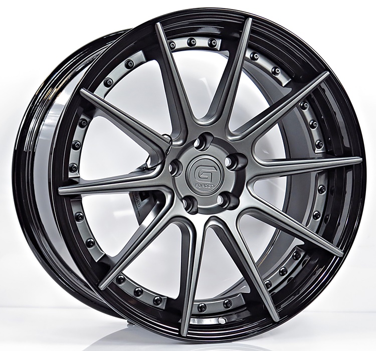 ล้อแม็ก ล้อแม็กแท้2ชิ้น G-Forged GF02 5รู114 สีTitaniumGreymattGlossBlack ET40-40 F8.5 R9.5-20นิ้ว