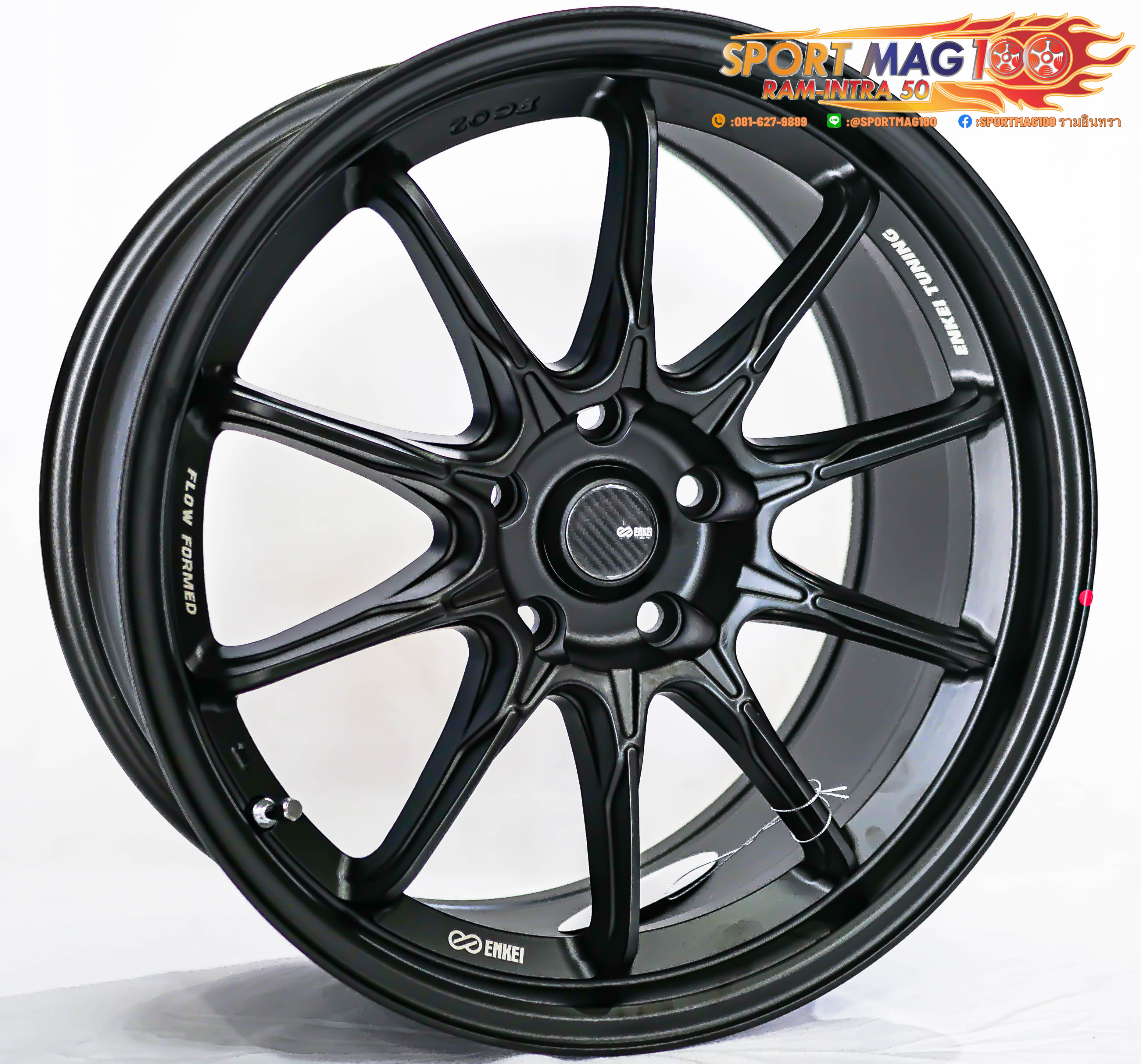 ล้อแม็กใหม่แท้ Flowforming Enkei FC02 5รู114 ดำด้าน 8.5-18นิ้ว ล้อแม็ก ล้อแม็กใหม่แท้ Flowforming Enkei FC02 5รู114 ดำด้าน 8.5-18นิ้ว