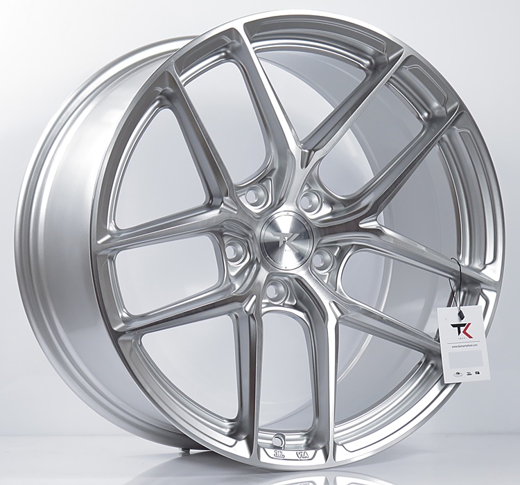 ล้อแม็ก ล้อแม็กใหม่ FlowForming Tam TKF03 5รู120 ET35-38 ซิลเวอร์ปัดทราย F8.5 R9.5-19นิ้ว 