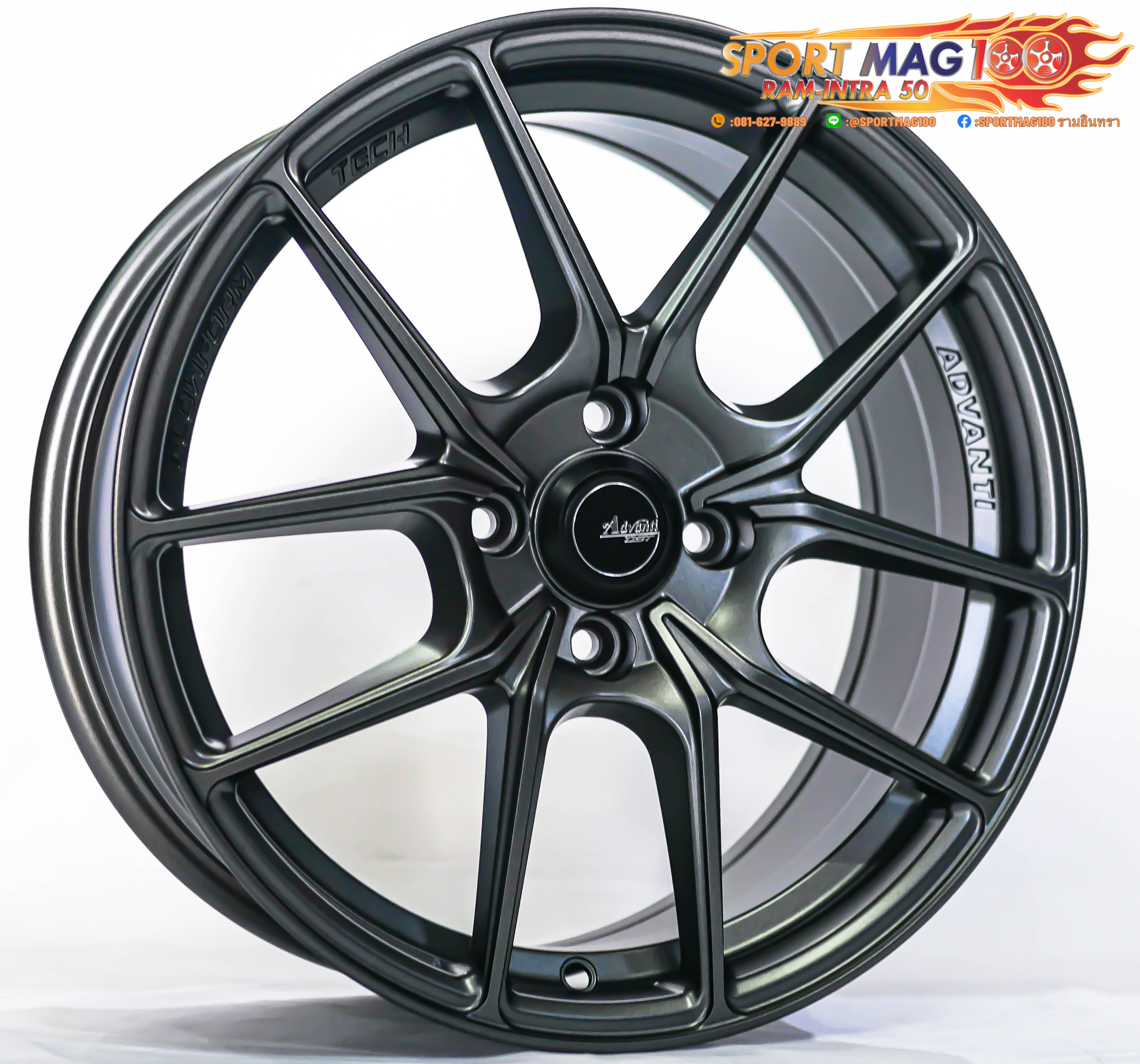 ล้อแม็ก ล้อแม็กใหม่แท้เบา FlowForming Advanti N982 4รู100 ET40 กันด้าน 7-16นิ้ว (5.5 kg)