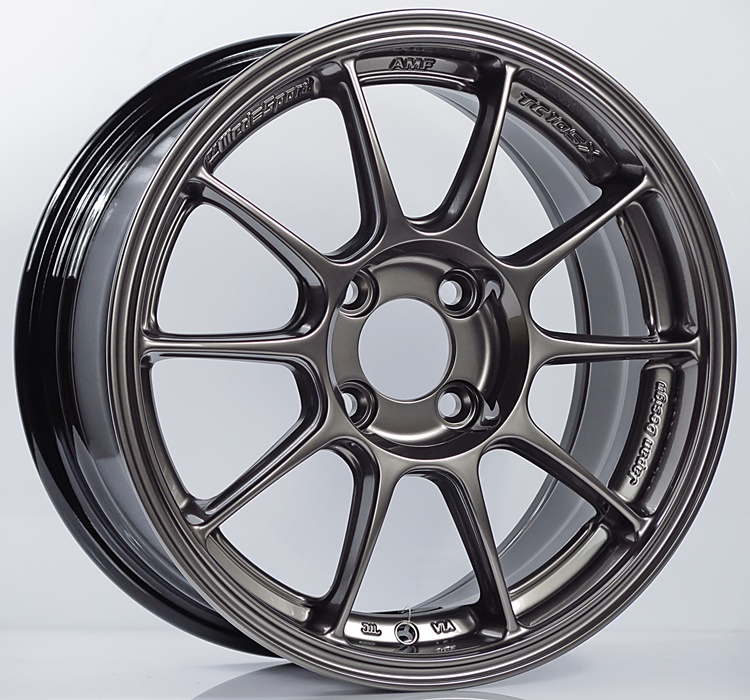 ล้อแม็ก ล้อแม็กใหม่เบา FlowForming AOW TC105X 4รู100 ET35 สีEJ-Titan 7-15นิ้ว