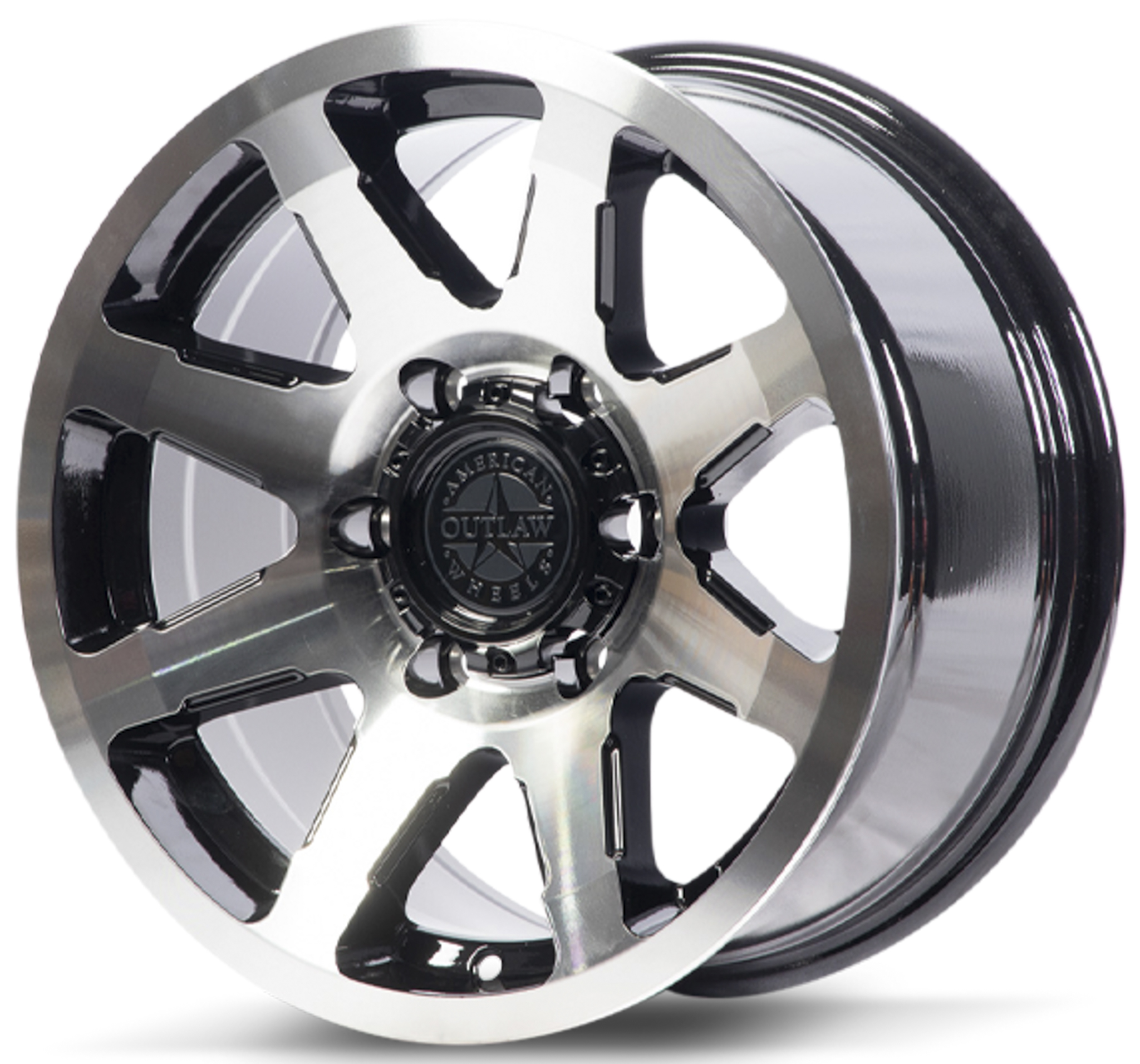 ล้อแม็กใหม่ AMERICAN OUTLAW LEGACY 6รู139 ET18 ดำกลึงหน้าเงา 9-18นิ้ว ล้อแม็ก ล้อแม็กใหม่ AMERICAN OUTLAW LEGACY 6รู139 ET18 ดำกลึงหน้าเงา 9-18นิ้ว
