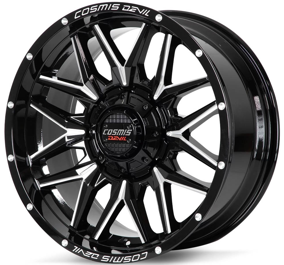 ล้อแม็กใหม่ Cosmis DUB-8V 6รู130/139 ET-12 ดำมิลลิ่งก้าน 9-20นิ้ว ล้อแม็ก ล้อแม็กใหม่ Cosmis DUB-8V 6รู130/139 ET-12 ดำมิลลิ่งก้าน 9-20นิ้ว