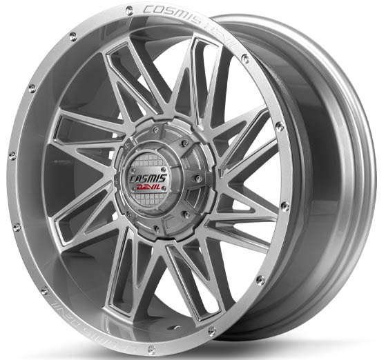 ล้อแม็ก แม็กซ์ใหม่ Cosmis Devil Spin82 6รู130/139 ET0 ซิลเวอร์ 9-20นิ้ว