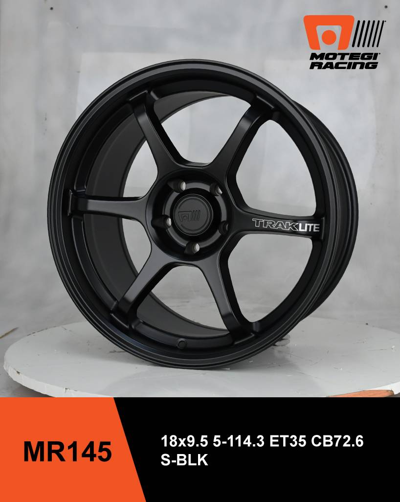 ล้อแม็กใหม่ USA Motegi Racing MR145 5รู114 ET35 ดำด้าน F8.5 R9.5-18นิ้ว ล้อแม็ก ล้อแม็กใหม่ USA Motegi Racing MR145 5รู114 ET35 ดำด้าน F8.5 R9.5-18นิ้ว