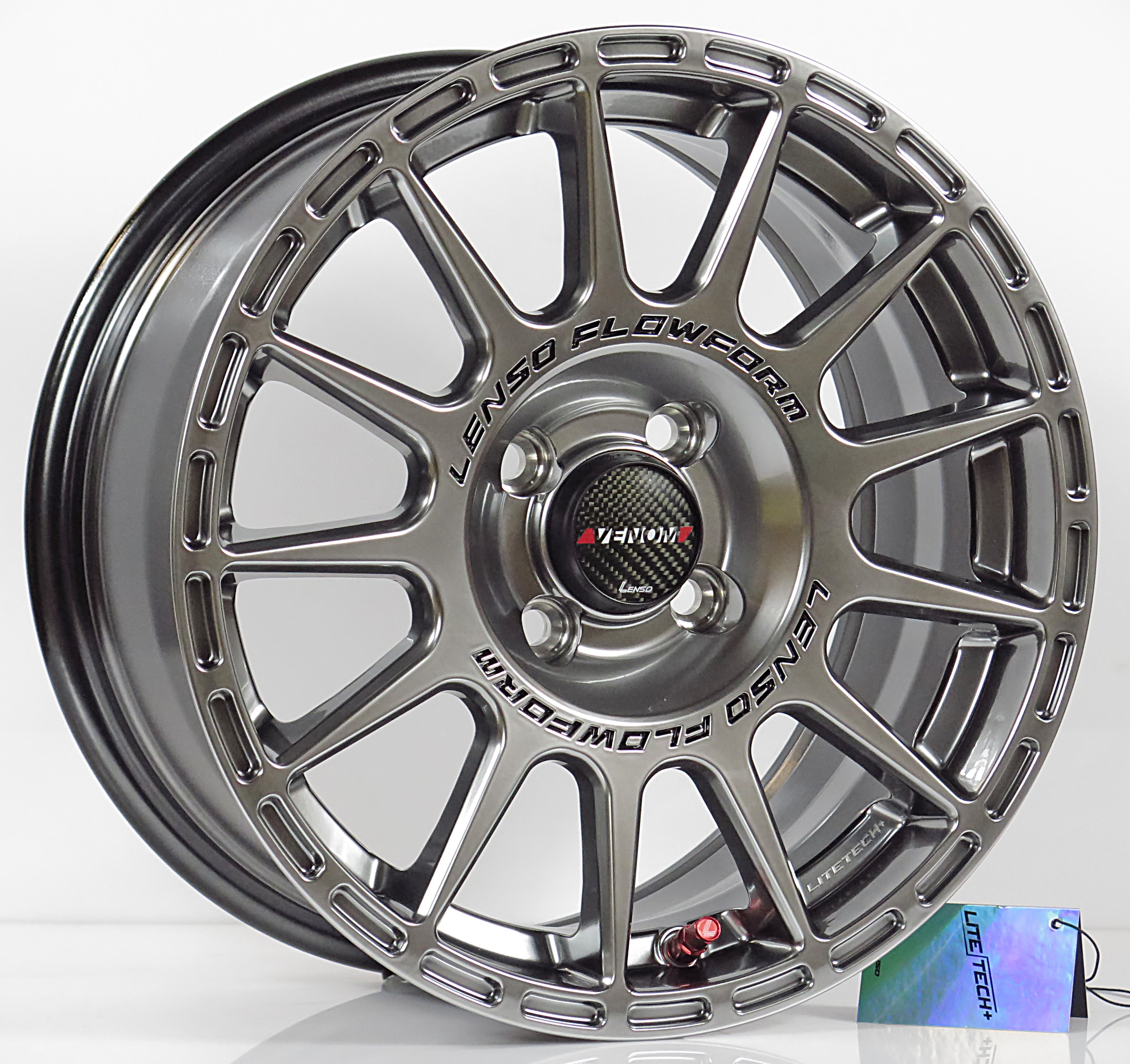 ล้อแม็ก ล้อแม็กใหม่ FlowForming Lenso Venom7 LITETECH+ 4รู100 ET35 ไฮเปอร์แบล็ค 7-15นิ้ว (5.03 กิโล)