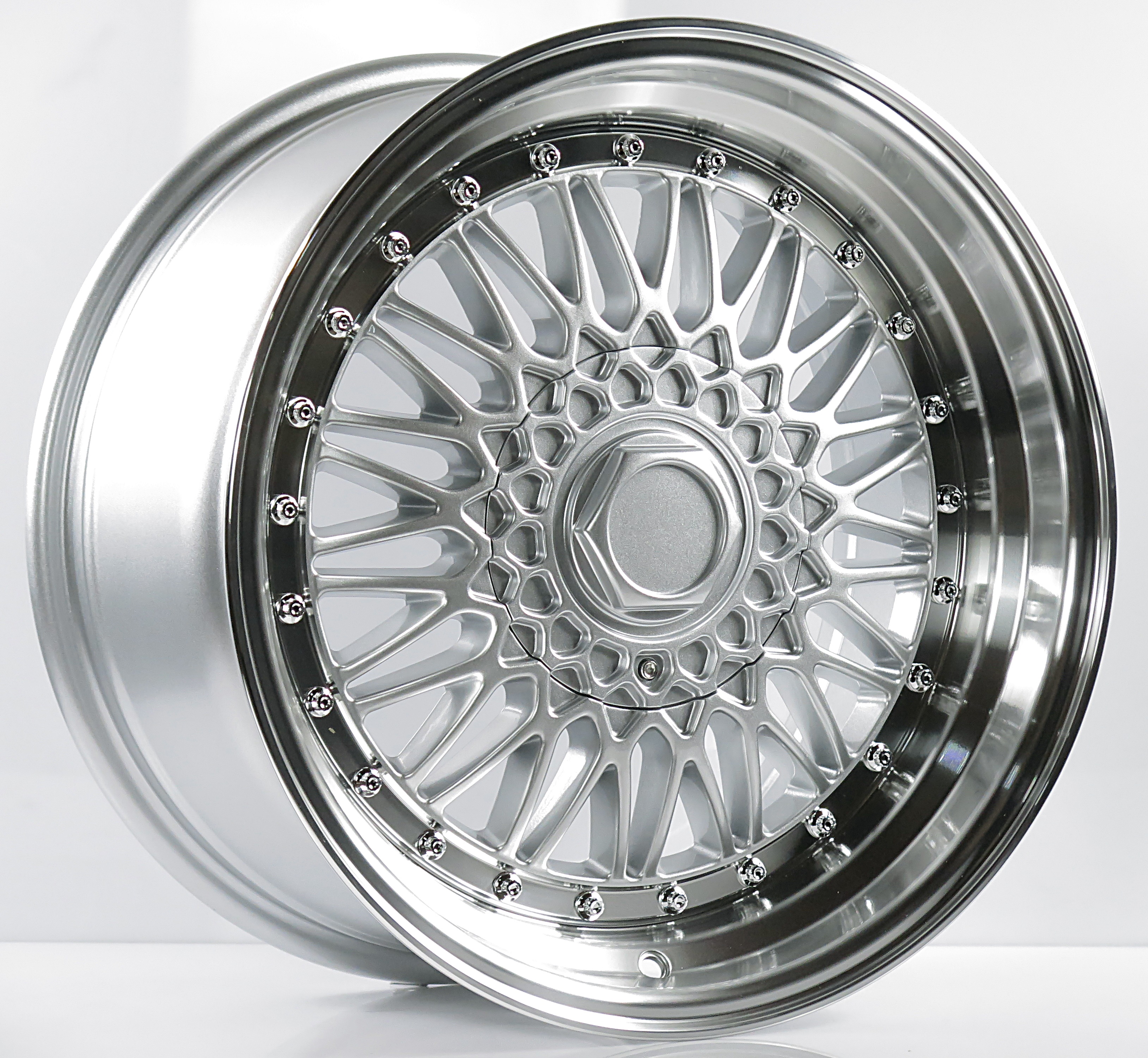 ล้อแม็ก ล้อแม็กใหม่ลาย BBS RS 5รู112/100 ET30 ซิลเวอร์ 8.5-17นิ้ว