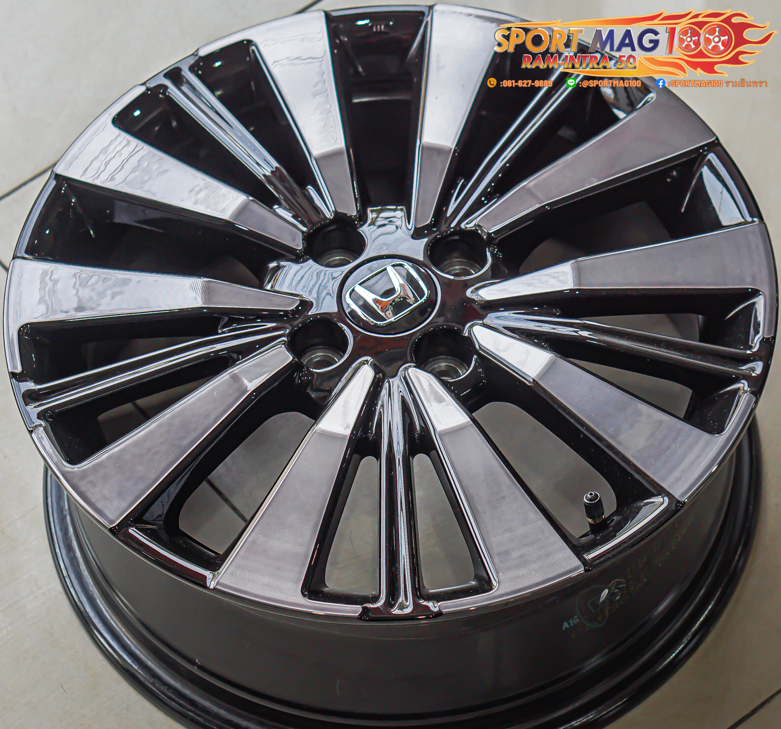 ล้อแม็ก ล้อแม็ก Honda NewCITY ขอบ16นิ้ว 4รู100 ET45 เทาหน้าเงา กว้าง 6นิ้ว (รามอินทรา)