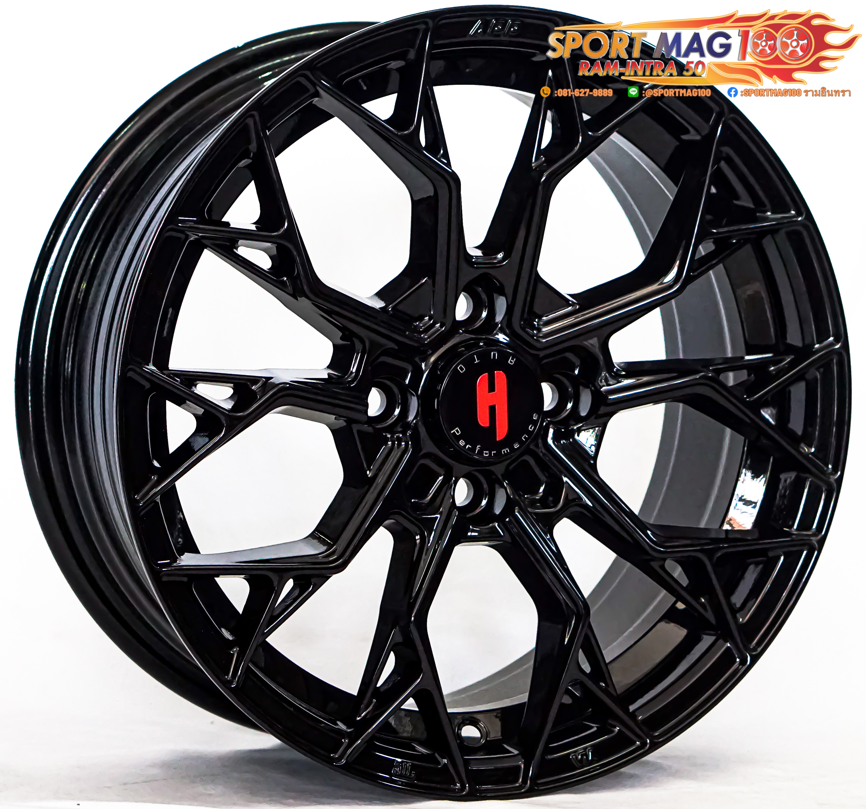 ล้อแม็ก ล้อแม็กใหม่เบา FlowForming VF3 4รู100 ET35 สีดำ 7-15นิ้ว