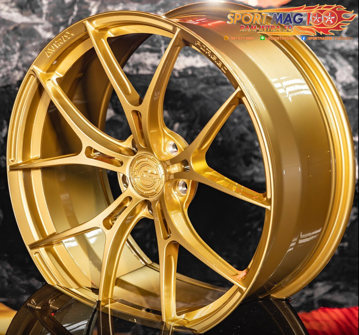 ล้อแม็ก ล้อแม็กใหม่ AVIRAX FORGED GL500 5รู114/112 ET38 ทอง 9-20นิ้ว