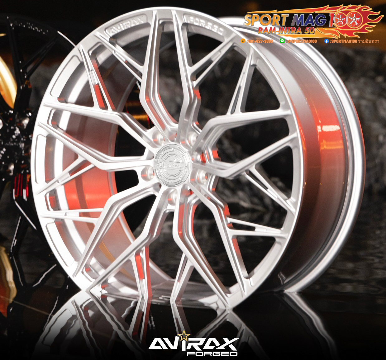 ล้อแม็ก ล้อแม็กใหม่ AVIRAX FORGED GL502 5รู114/112 ET38 ซิลเวอร์ 9-20นิ้ว